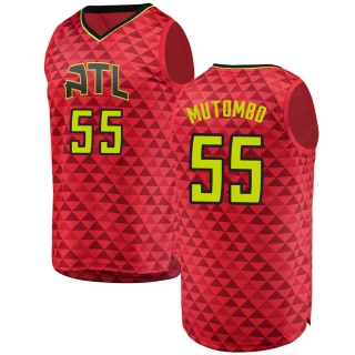 Men's Dikembe Mutombo Atlanta Hawks Red Fast Break Jersey - Statement Edition