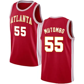 Men's Dikembe Mutombo Atlanta Hawks Red Swingman Jersey - Statement Edition