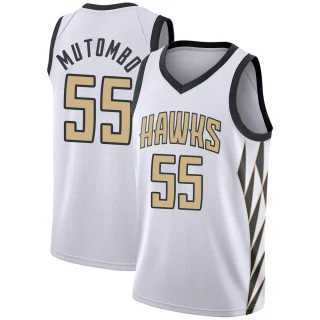 Men's Dikembe Mutombo Atlanta Hawks White Swingman 2018/19 Jersey - City Edition