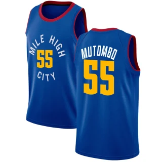 Men's Dikembe Mutombo Denver Nuggets Blue Swingman Jersey - Statement Edition