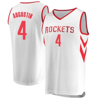 Men's D.J. Augustin Houston Rockets White Fast Break Jersey - Association Edition