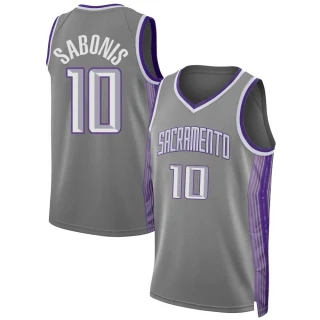 Men's Domantas Sabonis Sacramento Kings Anthracite Swingman 2022/23 City Edition Jersey