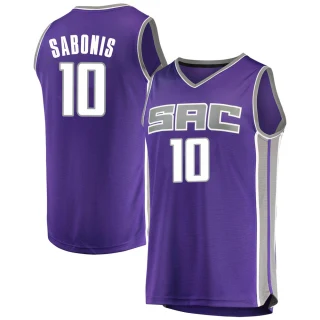Men's Domantas Sabonis Sacramento Kings Purple Fast Break Jersey - Icon Edition