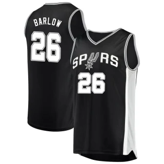 Men's Dominick Barlow San Antonio Spurs Black Fast Break Jersey - Icon Edition