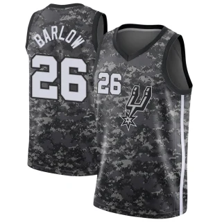 Men's Dominick Barlow San Antonio Spurs Black Swingman Jersey - City Edition
