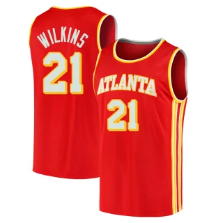 Men's Dominique Wilkins Atlanta Hawks Red Fast Break 2020/21 Jersey - Icon Edition