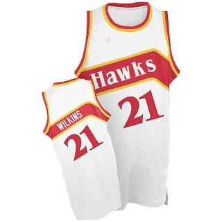 Men's Dominique Wilkins Atlanta Hawks White Authentic Throwback Jersey