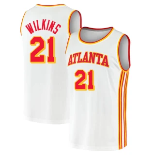 Men's Dominique Wilkins Atlanta Hawks White Fast Break 2020/21 Jersey - Association Edition
