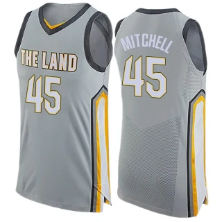 Men's Donovan Mitchell Cleveland Cavaliers Gray Swingman Jersey - City Edition