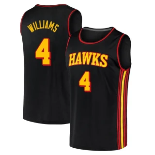 Men's Donovan Williams Atlanta Hawks Black Fast Break 2020/21 Jersey - Statement Edition