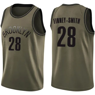 Men's Dorian Finney-Smith Brooklyn Nets Green Swingman Salute to Service Jersey