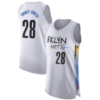 Men's Dorian Finney-Smith Brooklyn Nets White Authentic 2022/23 City Edition Jersey