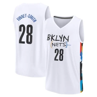 Men's Dorian Finney-Smith Brooklyn Nets White Fast Break 2022/23 City Edition Jersey