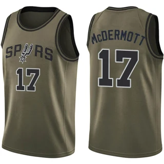 Men's Doug McDermott San Antonio Spurs Green Swingman Salute to Service Jersey
