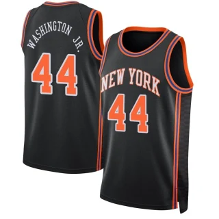 Men's Duane Washington Jr. New York Knicks Black Swingman 2021/22 Jersey - City Edition
