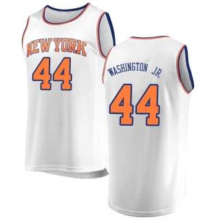 Men's Duane Washington Jr. New York Knicks White Fast Break Jersey - Association Edition