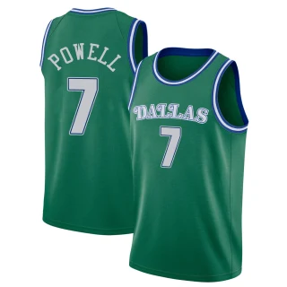 Men's Dwight Powell Dallas Mavericks Green Swingman 2020/21 Hardwood Classics Jersey