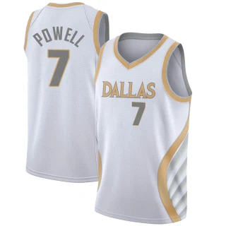 Men's Dwight Powell Dallas Mavericks White Swingman 2020/21 Jersey - City Edition