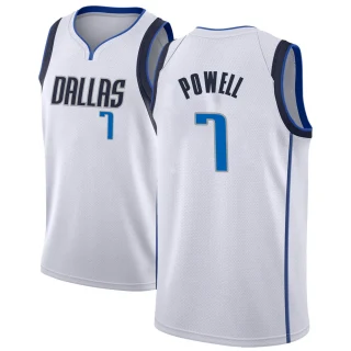 Men's Dwight Powell Dallas Mavericks White Swingman Jersey - Association Edition