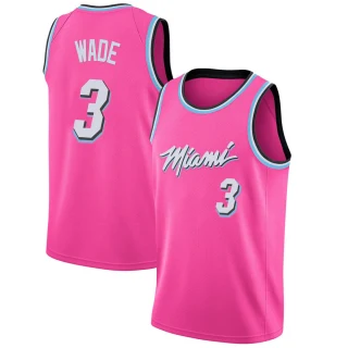 Men's Dwyane Wade Miami Heat Pink Swingman 2018/19 Jersey - Earned Edition