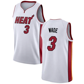 Men's Dwyane Wade Miami Heat White Swingman Jersey - Association Edition