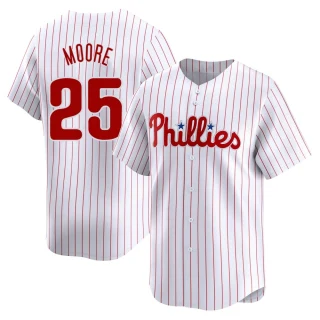 Men's Dylan Moore Philadelphia Phillies White Limited Home Jersey