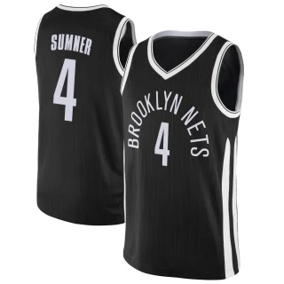 Men's Edmond Sumner Brooklyn Nets Black Swingman Jersey - City Edition
