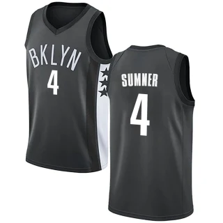 Men's Edmond Sumner Brooklyn Nets Gray Swingman Jersey - Statement Edition
