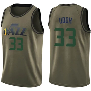 Men's Ekpe Udoh Utah Jazz Green Swingman Salute to Service Jersey