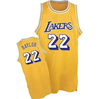 Men's Elgin Baylor Los Angeles Lakers Gold Authentic Throwback Jersey