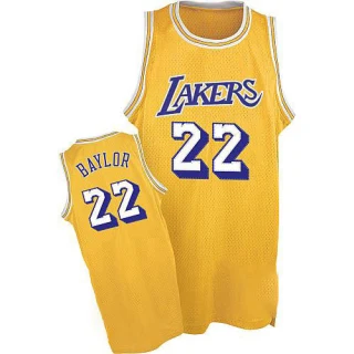 Men's Elgin Baylor Los Angeles Lakers Gold Swingman Throwback Jersey