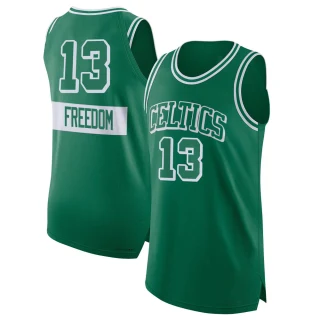Men's Enes Freedom Boston Celtics Green Authentic Kelly 2021/22 City Edition Jersey