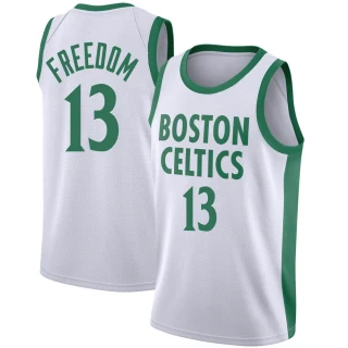 Men's Enes Freedom Boston Celtics White Swingman 2020/21 Jersey - City Edition