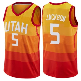 Men's Frank Jackson Utah Jazz Orange Swingman Jersey - City Edition