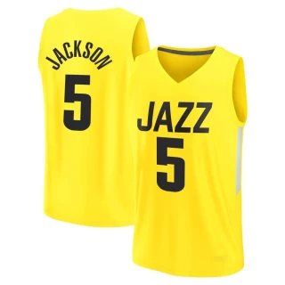 Men's Frank Jackson Utah Jazz Yellow Fast Break 2022/23 City Edition Jersey