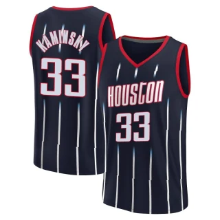 Men's Frank Kaminsky Houston Rockets Navy Fast Break 2021/22 Replica City Edition Jersey