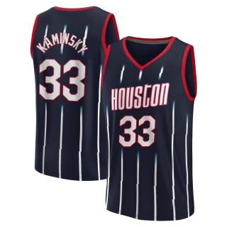 Men's Frank Kaminsky Houston Rockets Navy Fast Break 2022/23 City Edition Jersey