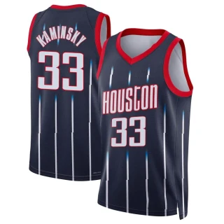 Men's Frank Kaminsky Houston Rockets Navy Swingman 2021/22 City Edition Jersey