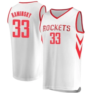 Men's Frank Kaminsky Houston Rockets White Fast Break Jersey - Association Edition