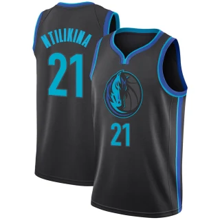 Men's Frank Ntilikina Dallas Mavericks Anthracite Swingman 2018/19 Jersey - City Edition