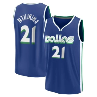 Men's Frank Ntilikina Dallas Mavericks Blue Fast Break 2022/23 City Edition Jersey