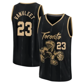 Men's Fred VanVleet Toronto Raptors Black Fast Break 2021/22 Replica City Edition Jersey