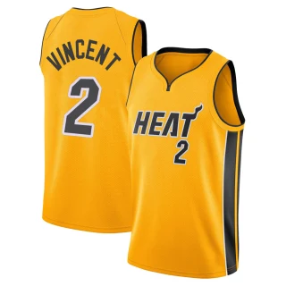 Men's Gabe Vincent Miami Heat Gold Swingman 2020/21 Jersey - Earned Edition