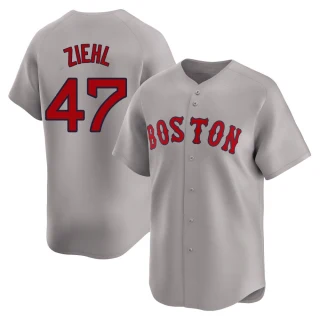 Men's Gage Ziehl Boston Red Sox Gray Limited Away Jersey