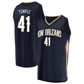 Men's Garrett Temple New Orleans Pelicans Navy Fast Break Jersey - Icon Edition