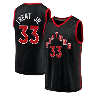 Men's Gary Trent Jr. Toronto Raptors Black Fast Break 2020/21 Jersey - Statement Edition
