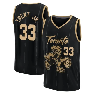 Men's Gary Trent Jr. Toronto Raptors Black Fast Break 2021/22 Replica City Edition Jersey