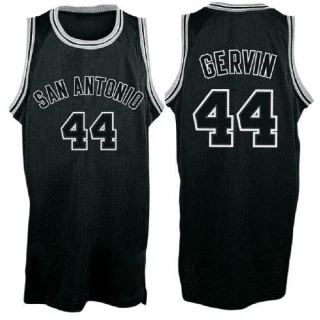 Men's George Gervin San Antonio Spurs Black Shadow Authentic Throwback Jersey