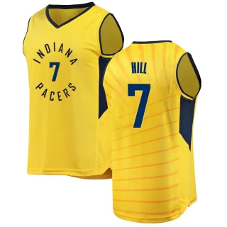 Men's George Hill Indiana Pacers Gold Fast Break Jersey - Statement Edition