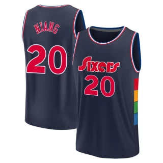 Men's Georges Niang Philadelphia 76ers Navy Fast Break 2021/22 Replica City Edition Jersey